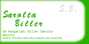 sarolta biller business card